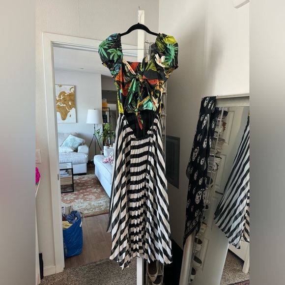 Delfi Tropical Striped Dress - Picture 1 of 6
